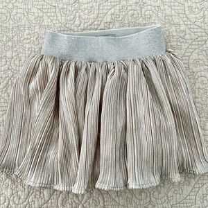 Pippa & Julie Shimmering Champaign and Silver Pleated Mini Skirt for baby